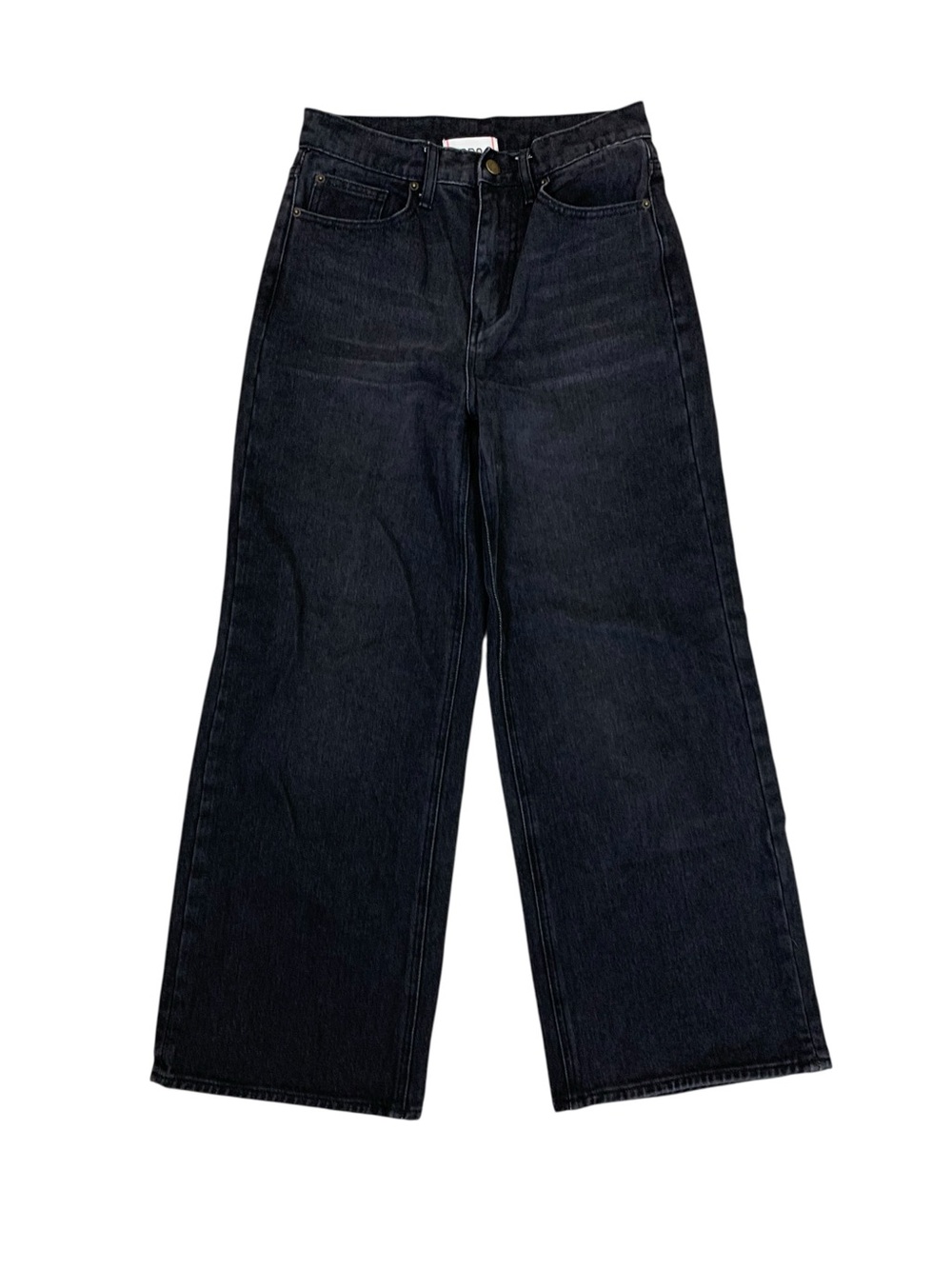 BDG 27 Black High And Wide Leg Jeans High Rise Denim Y2K Streetwear Trendy